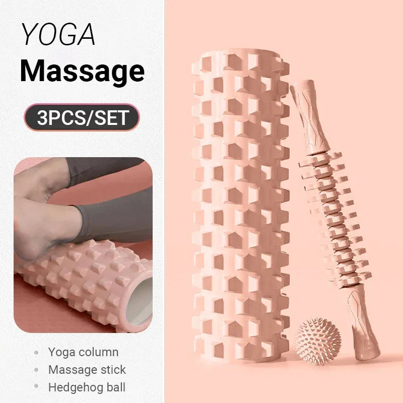 3PCS Exercise Foam Roller Set for Tension Relief and Flexibility